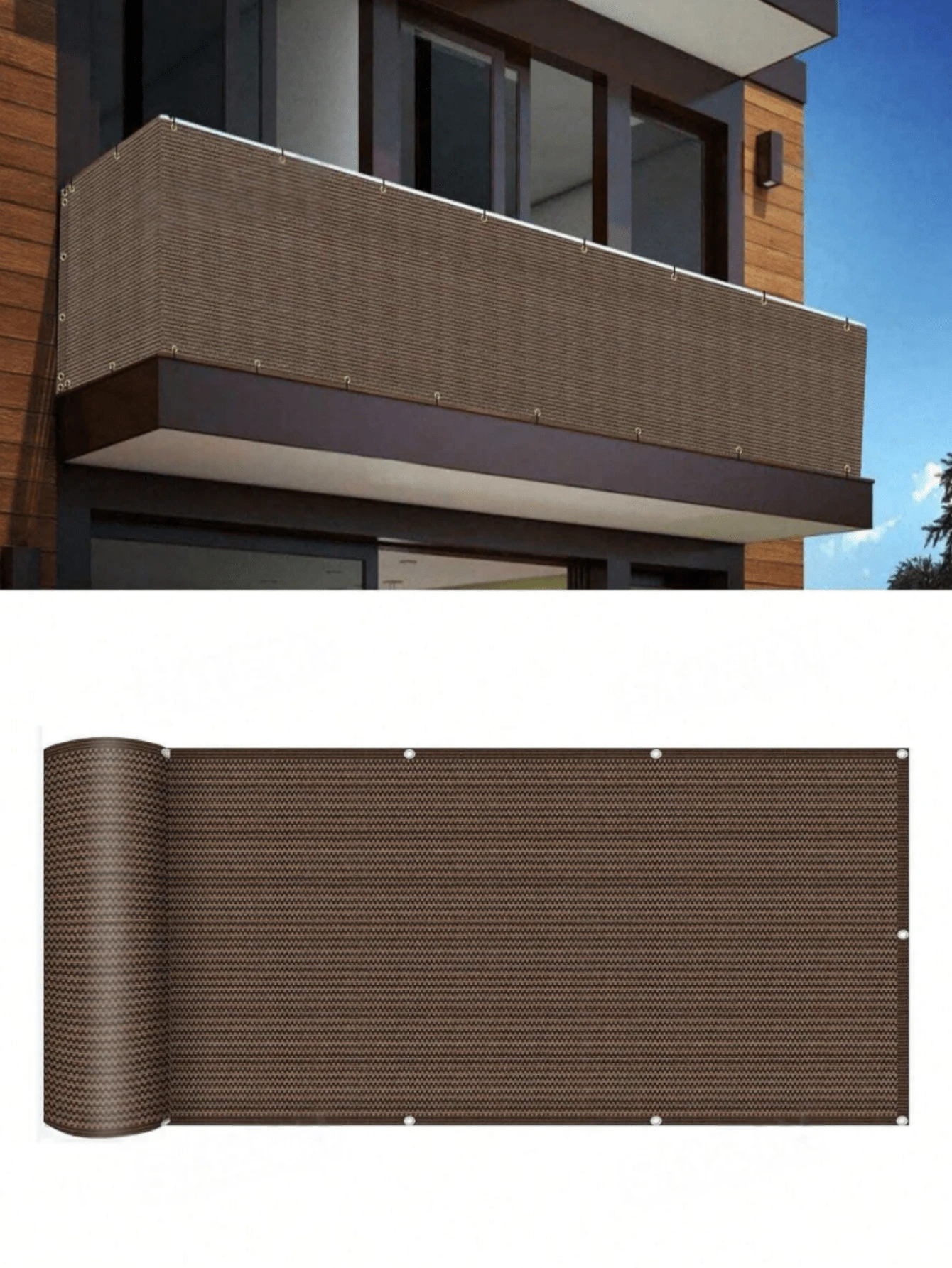 1pc Balcony Net Privacy Screen Balcony Sunshade Sunscreen Net, Garden Yard Plant Flower Sunshade Net