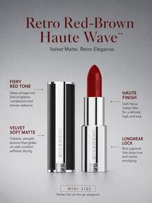 Sampel Lipstik Givenchy Le Rouge Interdit N37 1,5g, Lipstik Matte Kelas Atas, Nuansa Merah-Cokelat Klasik, Mencerahkan Kulit Wajah, Ringkas dan Portabel, Cocok untuk Perjalanan, Pesta, dan Riasan Ulang - Kulit domba N37-1.5g - View 4