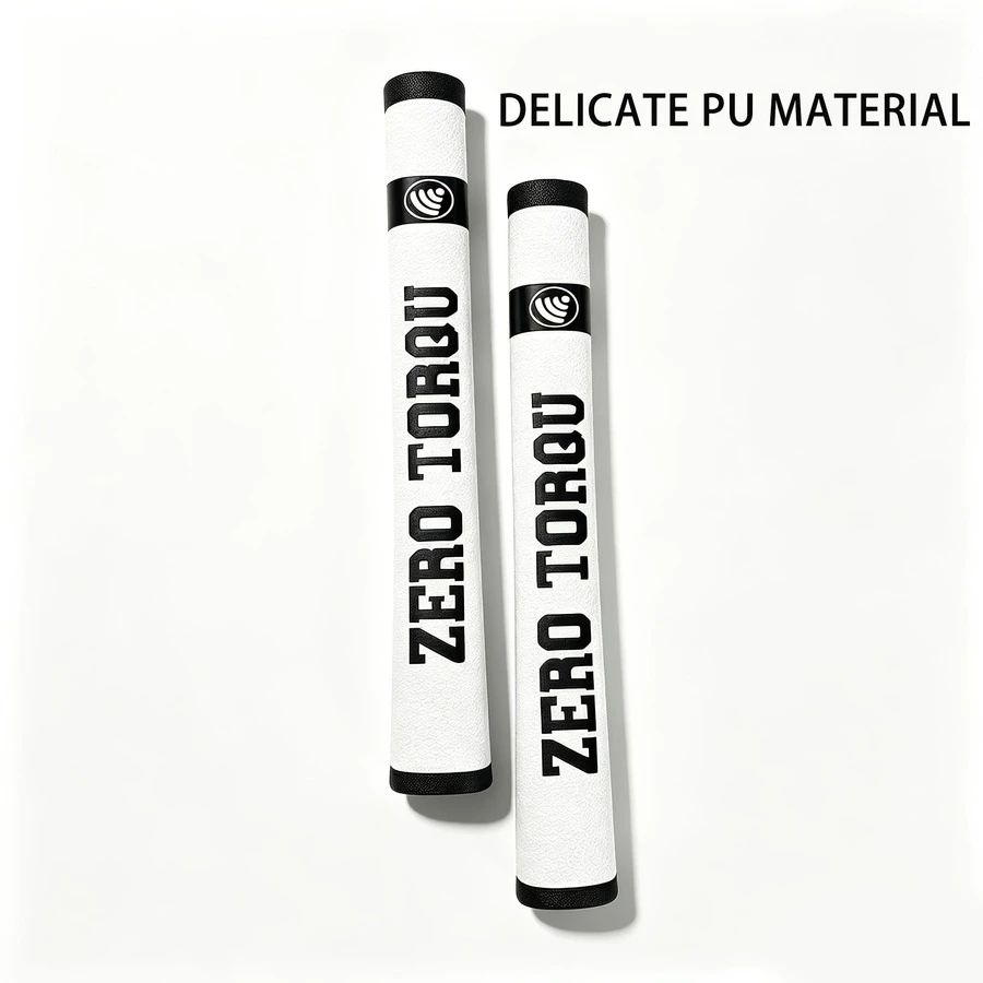 ZERO-TORQU 高爾夫推桿握把套，蜂巢防滑紋理舒適耐磨，穩定手感降低扭力，高爾夫球桿配件 - 白色 - 查看 1