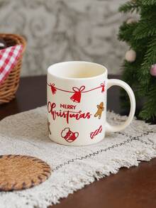 Cute Creative Christmas Cartoon Couple Ceramic Mug Cup, Highly Attractive Gift - Multicolor - View 2