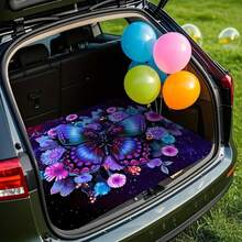 1PC Trunk Mat Cosmic Butterfly Floral Felt Trunk Mat, 29.5x39.4 Inches, Universal Car Fit, Easy Clean, Scratch/Dust Resistant, Great For Car Decoration & Gifting - A - View 5