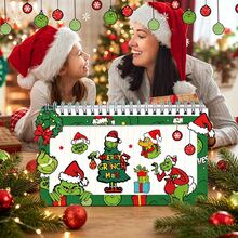 The Grinch 24pcs Green Monster Cartoon Christmas Scrapbook Material Paper Stickers Cards Background Paper - Multicolor - View 5