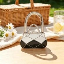 Painted Colorful Oil Painting Foldable Portable Dual-Use Handbag Hook Desk Edge Storage Bag Hook Bag Hook Gift Craft - Multicolor - View 16