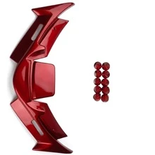2-In-1 Motorcycle Aerodynamics & Styling Combo: Front Fairing Winglet Aerodynamic Spoiler + M6/M8 CNC Pointed License Plate Bolt Set, Wind Wing Chin Guard & Decorative Screw Kit, Suitable For R15 V4, PCX160, ADV160 - A - View 7