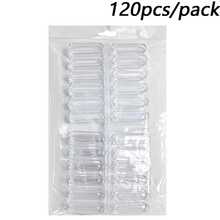 24/48/120pcs Long Oval Nail Plate, Long Oval Pea Color Card, Solid Bead Artwork Style Nail Color Board Practice, Nail Practice Tools, Nail Color Card - Clear - View 8