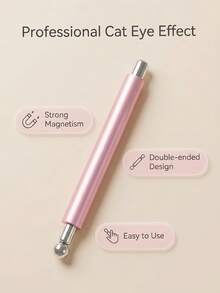 2-In-1 Dual-Head Cat Eye Magnetic Nail Art Tool Set, 3D Cat Eye Nail Effect, Nail Care, Multi-Function Strong Magnetic Cat Eye Gel Nail Polish Steel Ball Adsorption Art Design Accessory, Suitable For Home DIY And Nail Salon Studio - A - View 5
