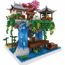 1685pcs Peach Blossom Pool Building Blocks, ABS Material, Mixed Color Decoration Set, Suitable For Furniture Placement And Office Decoration, Perfect Gift For Holidays, Birthdays Or Anniversaries - Multicolor - View 8