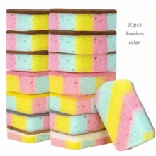20pcs Double-Sided High Density Kitchen Scouring Pads, Nano Steel Wool Cleaning Sponge Pads, Powerful Stain, Rust And Limescale Removal Sponge Blocks, Suitable For Pots, Dishes And Dishwashing, Kitchen Cleaning Essentials, Christmas And Halloween Home Gifts - Multiple Styles - View 8