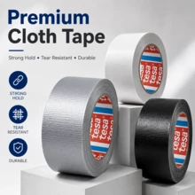 Tesa 4687 布基膠帶 強力黏著 耐候性 橡膠黏著膠帶 適用於戶外帳篷固定、管路密封 - 白色 - 查看 3