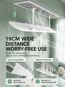 1 buah Deflektor Ventilasi AC Sentral ABS Modern dan Tahan Lama, Teleskopik 49-86cm, Penutup Arah Aliran Udara yang Dapat Diatur 180°, Deflektor Angin Anti-Tiupan Langsung, Cocok untuk Ventilasi Langit-langit - Lainnya - View 10