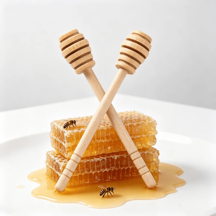 Wooden Honey Spoon Set Of 2, 6 Inch Honey Dipper Sticks, Wooden Dipper Stick For Honey Jar Kitchen Home Use - View 1