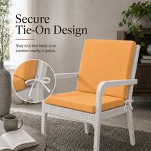 1pc-4pcs Modern Anthracite Chair Pad – Decorative & Comfortable Seat Cushion With Tufted Design In Der Turkei - Yellow - View 3
