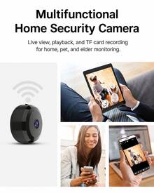 GENAI 1/2/4入迷你WiFi監控攝影機 2.4G無線 720P HD室內監控攝影機 動態偵測家用居家與辦公室安全監控攝影機 - 彩色 - 查看 11
