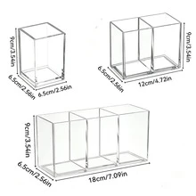 1pc Transparent Bar Straw Storage Box, Small Disposable Cup Organizer, Suitable For Straws, Coffee Stirrers, Disposable Cups And Capsule Coffee Storage Organizer - Multicolor - View 4