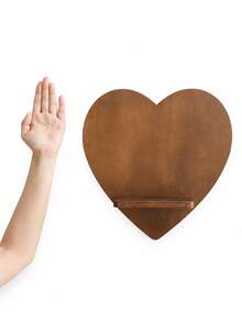 1pc Heart-Shaped Wall Hanging Storage Rack, Heart-Shaped Wall Storage Shelf, Creative Floating Display Shelf, Wall Display Board, Small Wall Hanging Display Rack, Decorative Storage Integrated Display Shelf, Minimalist Home Storage Board, Wall Small Item Storage Rack, Wall Decor Storage Shelf, Christmas Gift - Love Model - View 6
