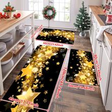 1/2/3pcs Christmas Theme Kitchen Rug, Flannel Kitchen Rug, Comfortable Soft Absorbent Non-Slip Machine Washable With Non-Slip Backing, Multi-Functional Home Floor Mat, Suitable For Doorway, Living Room, Bedroom, Kitchen, Dining Room, Bathroom, Laundry Room, Patio, Entryway, Holiday Christmas Decor Mat - Multicolor - View 11