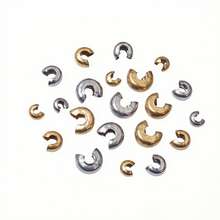 10pcs Stainless Steel Round Covers Crimp End Beads 3 4 5mm Stopper Spacer Beads For DIY Jewelry Making Findings Supplies - Crimp Beads - View 1