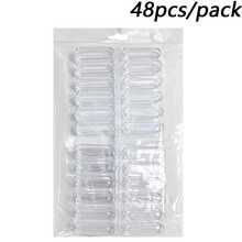 24/48/120pcs Long Oval Nail Plate, Long Oval Pea Color Card, Solid Bead Artwork Style Nail Color Board Practice, Nail Practice Tools, Nail Color Card - Clear - View 9