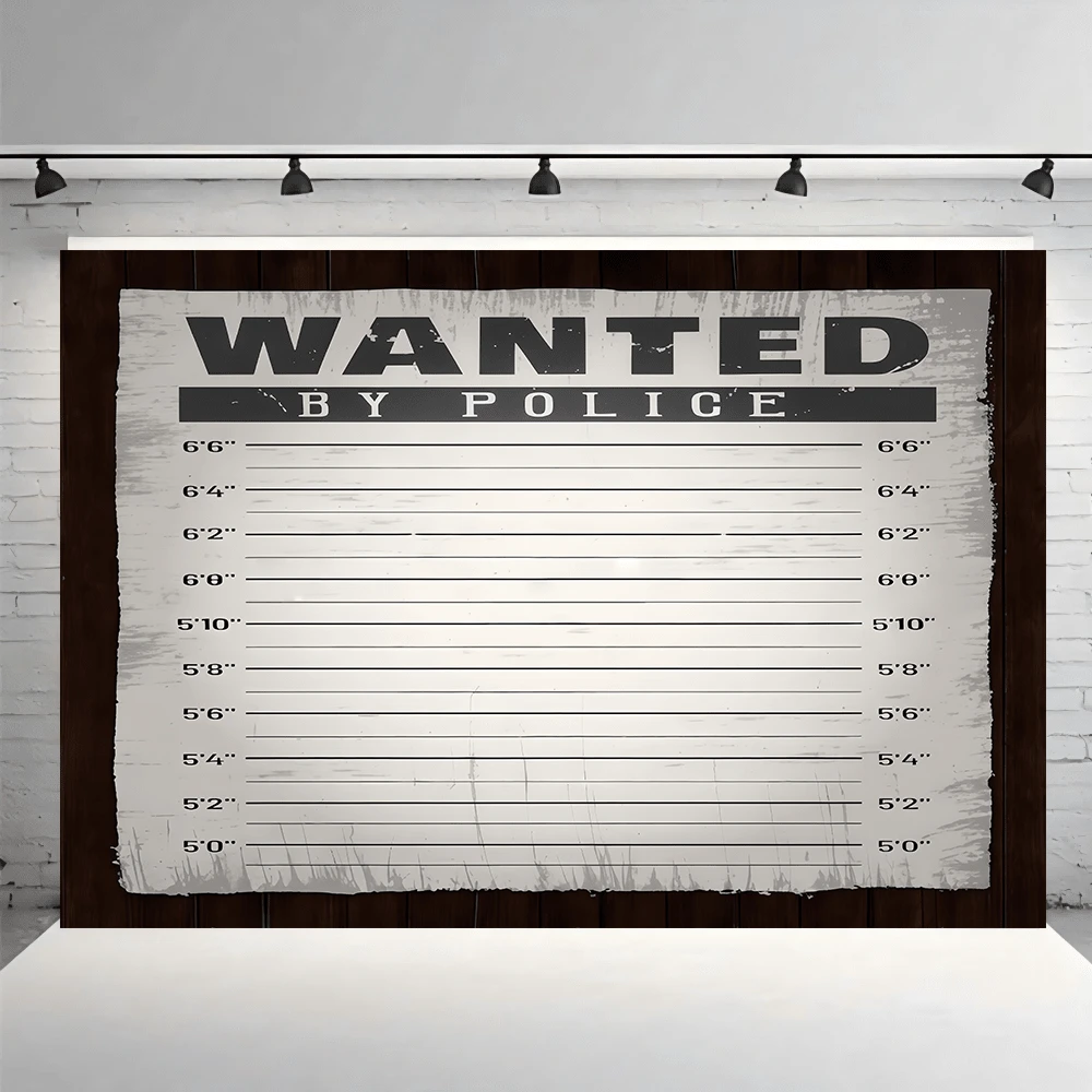 Police Lineup Background Height Chart Suspect Photography Backdrop Police Theme Suspect Mystery Party Decoration Background Portrait Photography Backdrop Vinyl