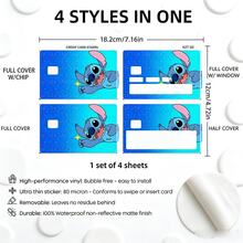 Hasbro 8pcs/1set `Scratch‑Resistant Stitch & Angel Hug Pattern Card Skin Sticker, Waterproof Removable Vinyl Decal For Credit Debit Card, Ideal Gift For Anime Fans` - Multi-color - View 3