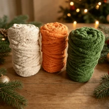 CLSUPER 35oz/1000g Chunky Chenille Yarn, Extra Large Thick Handmade Knitting Yarn, Soft Washable DIY Crochet Yarn, Suitable For Blankets, Pillows, Scarves, Ideal For Beginners' Craft Projects - Multicolor - View 7