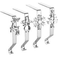3/6pcs Random Style Christmas Stocking Hooks Metal Fireplace Decor, Christmas Stocking Hooks Christmas Stocking Hooks Christmas Stocking Hooks Christmas Stocking Hooks Fireplace Stocking Rack Decor (Silver Gold) - Random Styles - View 3