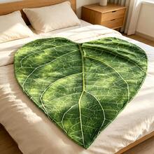 1pc Colorful Leaf Pattern Flannel Soft Comfortable Blanket, Suitable For School Dorm, Home Bedroom, Office, Sofa, Nap, Car, Camping, Warm Multi-Purpose Small Blanket - Multicolor - View 4