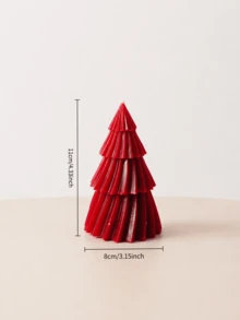 Assorted Styles Scented Christmas Candle Centerpiece Set, Made Of Soy Wax And Paraffin, Red Slender Gear Candles, Exquisite Design, Suitable For Home Decor, Christmas Gift, Women's Gift, Winter Gift, Best Friend Gift - Claret - View 12