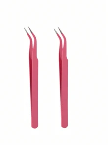 3/2/1pcs Curved Tweezers, Eyelash Curler And Eyelash Brush Set, Combination Of Curved Tweezers And Curved Eyelash Curler, Better Meets Multi-Layer Eyelash Extension Needs, Enhances User Experience - Multicolor - View 8