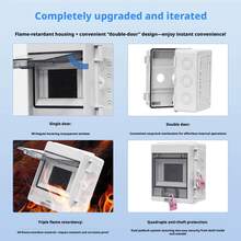 1pc IP66 White Plastic Waterproof Electrical Distribution Box Kit, 2-4 Way Wall-Mounted Flame Retardant Electrical Enclosure, Includes M16/M20 Connectors, Accessories And 100pcs RV Insulated Terminals, Suitable For Electric Vehicle Charging Stations And Outdoor Circuit Breaker Power Protection - Tower-style Waterproof Distribution Box Set - View 7