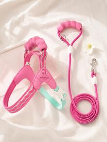 1pc Adjustable Pet Saddle-Style Harness, Soft Sponge Handle Design, Reflective Wavy Stripe Dog Chest Strap, Lightweight Comfortable Small Dog Puppy Walking Harness, Outdoor Pet Supplies, Cat Dog Accessories Dog Leash Harness, Small Dog Harness, Puppy Travel Essential, Car Pet Supplies, Cat Dog Goodies, Dog Leash, Cute Pet Outdoor Walking Gear - Multicolor - View 22