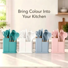 19Pcs Non-Stick Silicone Kitchen Utensils Set, Cooking Spatula Spoon Cookware Gift Set - View 1