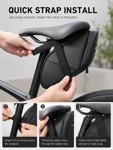 Premium Bicycle Tail Bag With Anti-Sway Stabilizing Strap, Waterproof Bicycle Saddle, Professional Rider Compact Saddle Storage, Suitable For Daily City Commuting And Long-Distance Touring, Sports Cycling Wedge Bag, Bicycle Bag And Pannier. - Multicolor - View 2