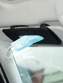 Car Hanging Tissue Box, Rhinestone Decorated, Sun Visor Car Tissue Box - A - View 2
