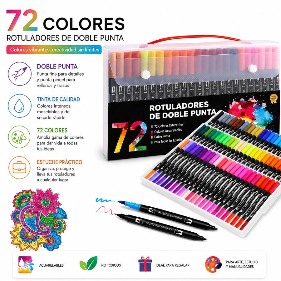 Markers - 72 Colors/set - View 1