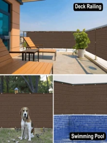1pc Balcony Net Privacy Screen Balcony Sunshade Sunscreen Net, Garden Yard Plant Flower Sunshade Net - Multiple Styles - View 6