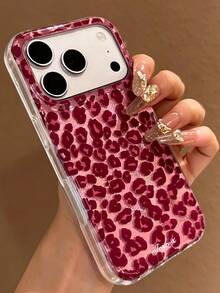 奢華秋季棕色豹紋亮片冰川手機殼，適用於 iPhone 18 Pro Max 18 Pro 17 Pro Max 17 Pro 17 16 Pro Max 16 Pro 16 15 Pro Max 15 Pro 15 14 Pro Max 14 Pro 14 13 Pro Max 13 Pro 13 12 Pro Max 12 Pro 12 11，時尚防震防摔手機保護殼 - 玫粉豹紋 - 查看 5