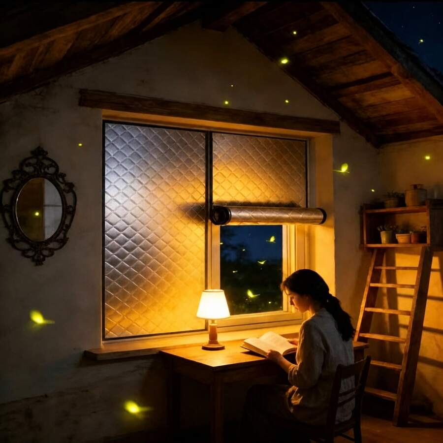 Winter Windproof & Warm, Edge Insulation & Blackout Curtains, Summer Sun Protection & Blackout, Suitable For Bathroom, Kitchen & Bedroom, Sealed Windows, Blackout & Soundproof, Easy Installation Without Drilling