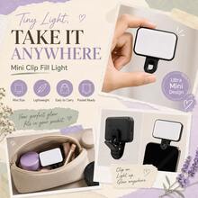 DO AS YOU WISH Mini Clip-On Light, 3 Brightness Levels, TYPE-C Rechargeable, Lightweight And Compact, Suitable As Phone Fill Light, Night Light, Computer, Desk - one-size - View 6