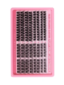 睫毛簇裝套組，豐盈捲翹分段式多層單簇假睫毛，柔軟輕盈 3D 仿貂毛 DIY 簇睫毛，混色 30D 40D 50D 10-16mm，可重複使用舒適，適合居家接睫毛與日常眼妝 - D - 查看 7