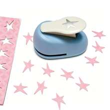 1pc Star Paper Puncher, Paper Punching & Embossing Tool, DIY Star-Shaped Handheld Punch Border, Embossing Machine, Manual Embossing Decorative Puncher, Suitable For Scrapbooking, Journaling, Stamp Card Making, Photos, Scrapbook Supplies, Journal Decoration - Off-center Star Design - View 4
