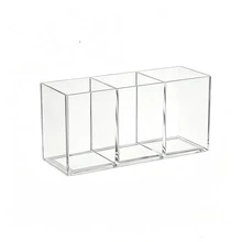 1pc Transparent Bar Straw Storage Box, Small Disposable Cup Organizer, Suitable For Straws, Coffee Stirrers, Disposable Cups And Capsule Coffee Storage Organizer - Multicolor - View 10