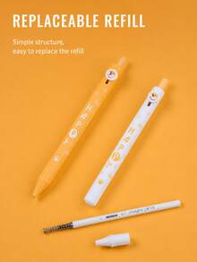 1pc/4pcs Button Pen Chai Dou Dou Clickable Gel Pen, Cartoon Dog Highly Attractive INS Style, Suitable For Students' Daily Writing, Journaling, Etc., Also Can Be Given As Christmas/Halloween Small Gifts From Parents To Children. - Multicolor - View 5