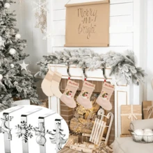 3/6pcs Random Style Christmas Stocking Hooks Metal Fireplace Decor, Christmas Stocking Hooks Christmas Stocking Hooks Christmas Stocking Hooks Christmas Stocking Hooks Fireplace Stocking Rack Decor (Silver Gold) - Random Styles - View 4