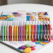 19 Packs Ergonomic Crochet Hooks Set With Soft Rubber Grip, 0.5mm To 6.0mm Crochet Needles Kit For Crocheting, Knitting Craft Tool For Beginners & Professionals - 0.5-6mm Colorful Crochet Hook - View 12
