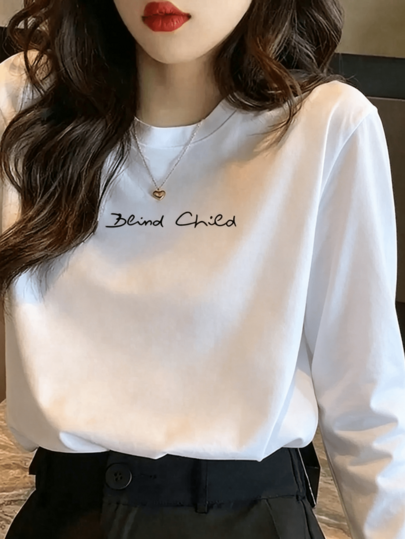 200g Cotton T Shirt Women's New Summer Short Sleeve Cotton Girl Pattern Printed Short Sleeve Round Neck Women's Round Neck Top For Couple