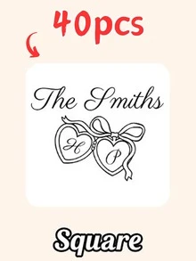 10/20/40/60/90/120/150/300pcs Personalized Cardboard Coasters Minimalist Line Art Custom Name & Date Drink Coasters Square/Round/Heart Shape Suitable For Wedding Reception, Bridal Shower, Birthday Dinner, Christmas Party Table Decor Favors - Multicolor 4 - View 9