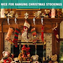 3/6pcs Random Style Christmas Stocking Hooks Metal Fireplace Decor, Christmas Stocking Hooks Christmas Stocking Hooks Christmas Stocking Hooks Christmas Stocking Hooks Fireplace Stocking Rack Decor (Silver Gold) - Random Styles - View 10