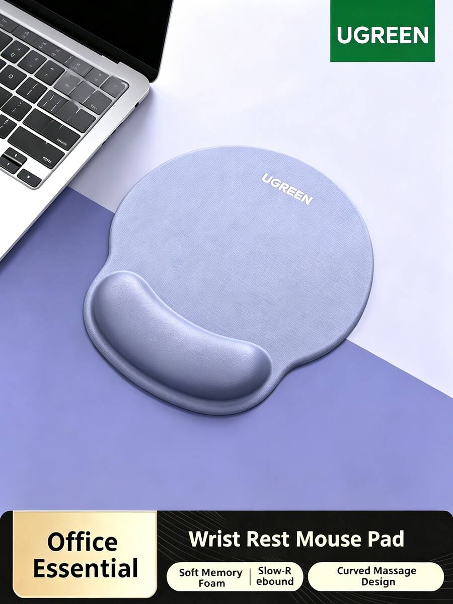 UGREEN LP668 Ergonomic Wrist Rest Mouse Pad Soft Memory Foam Laptop Desktop Silicone Non-Slip Wrist Support For Office And Gaming - View 1