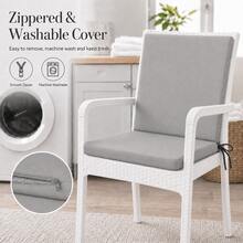 1pc-4pcs Modern Anthracite Chair Pad – Decorative & Comfortable Seat Cushion With Tufted Design In Der Turkei - Grey - View 4